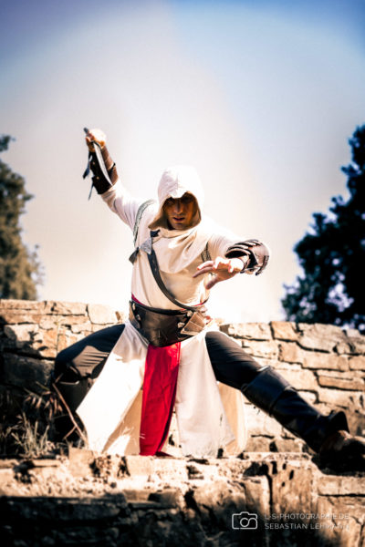 Anselm als Altair beim Assassins Creed Foto Shooting in Blankenberg