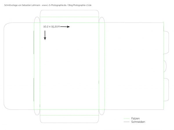 LS Photographie Düren Schnittvorlage für die Fotogeschenkbox