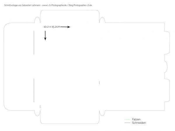 LS Photographie Düren Schnittvorlage für die Fotogeschenkbox